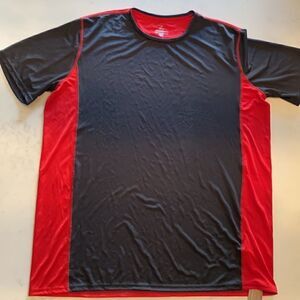 Men’s Zorrel Syntrel Short Sleeve T-Shirt Black & Red Moisture Wicking Size 3XL